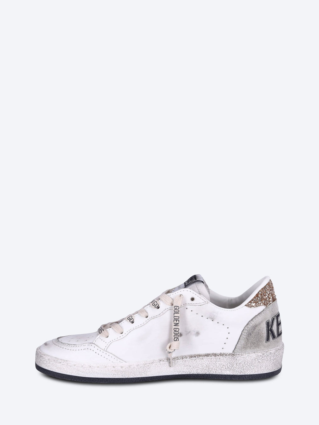 Ballstar Leather Upper Toe Glitter Star Suede Sneakers Golden goose оригінал – Купити в Україні – збільшений вид