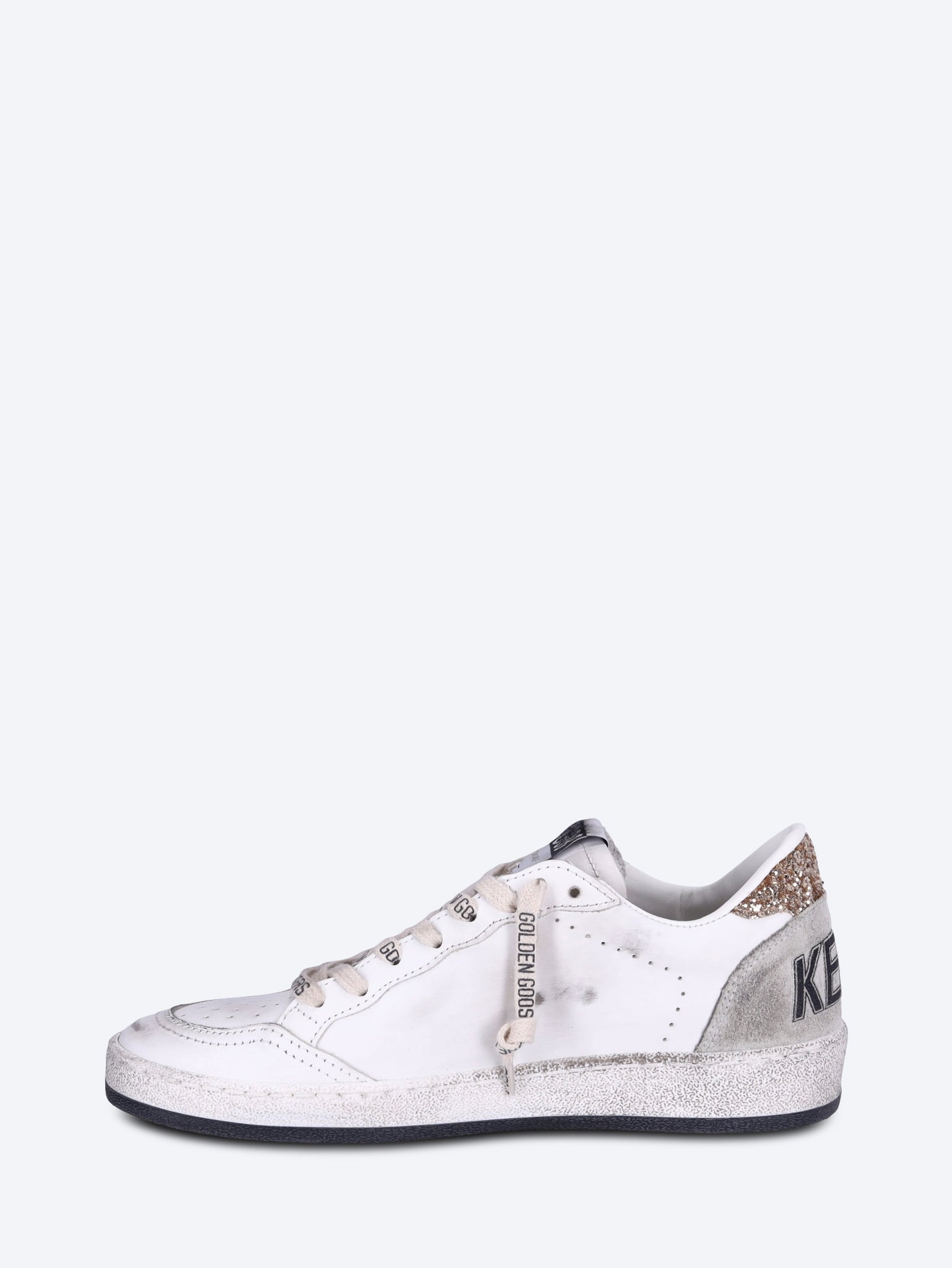 Ballstar Leather Upper Toe Glitter Star Suede Sneakers Golden goose оригінал – Купити в Україні – збільшений вид