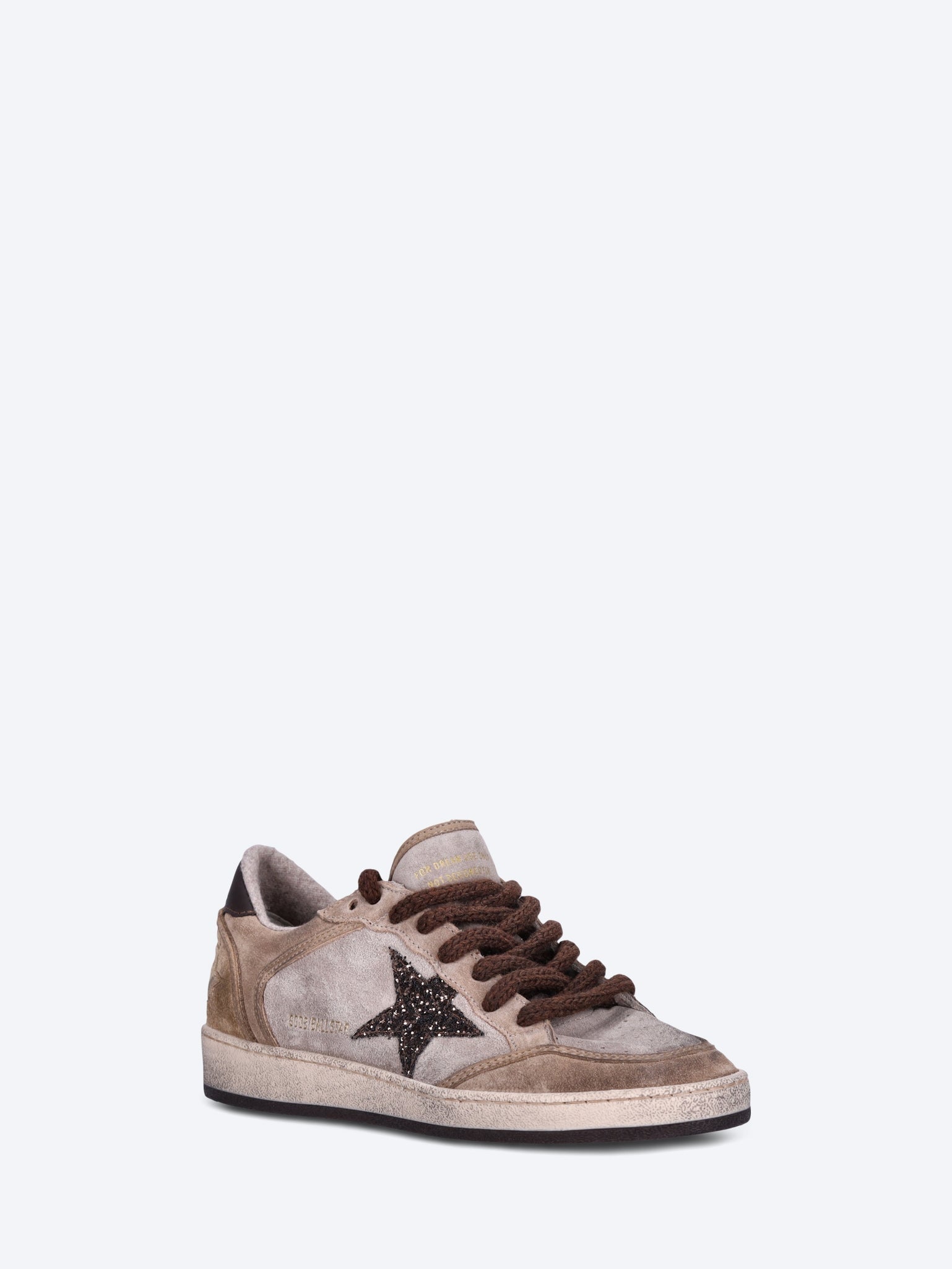 Оригінальна Ballstar Suede Upper Spur Glitter Star Sneakers Golden goose – вид ззаду