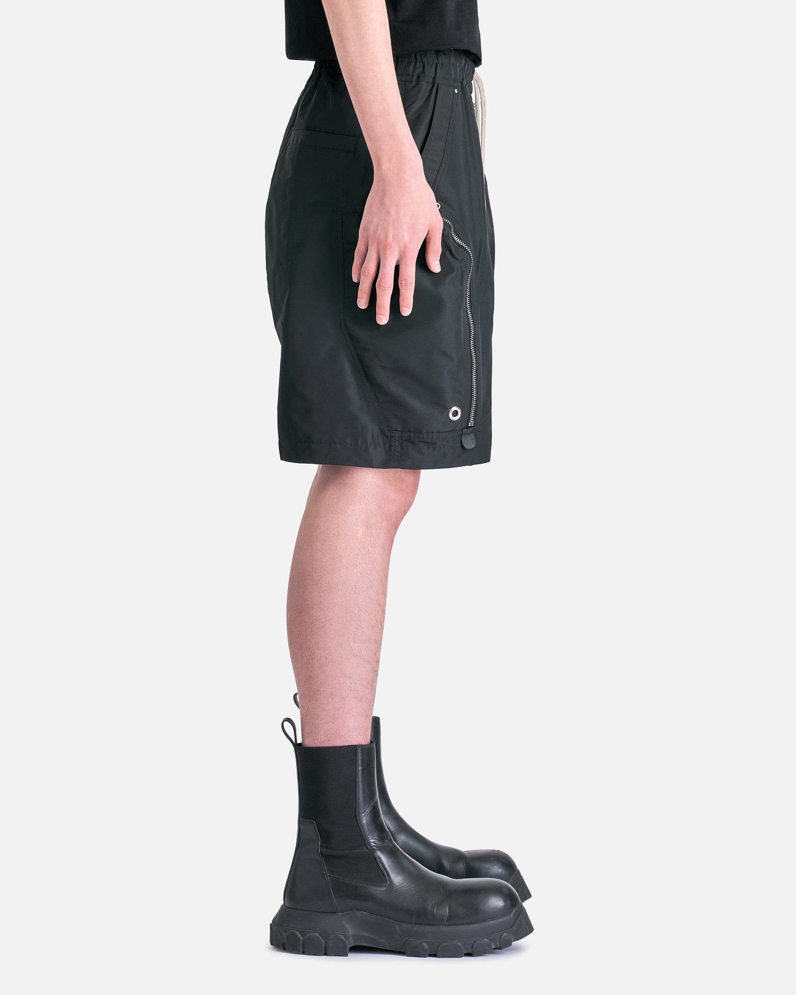 Оригінальна Bauhaus Bela Shorts In Black Rick owens – вид ззаду