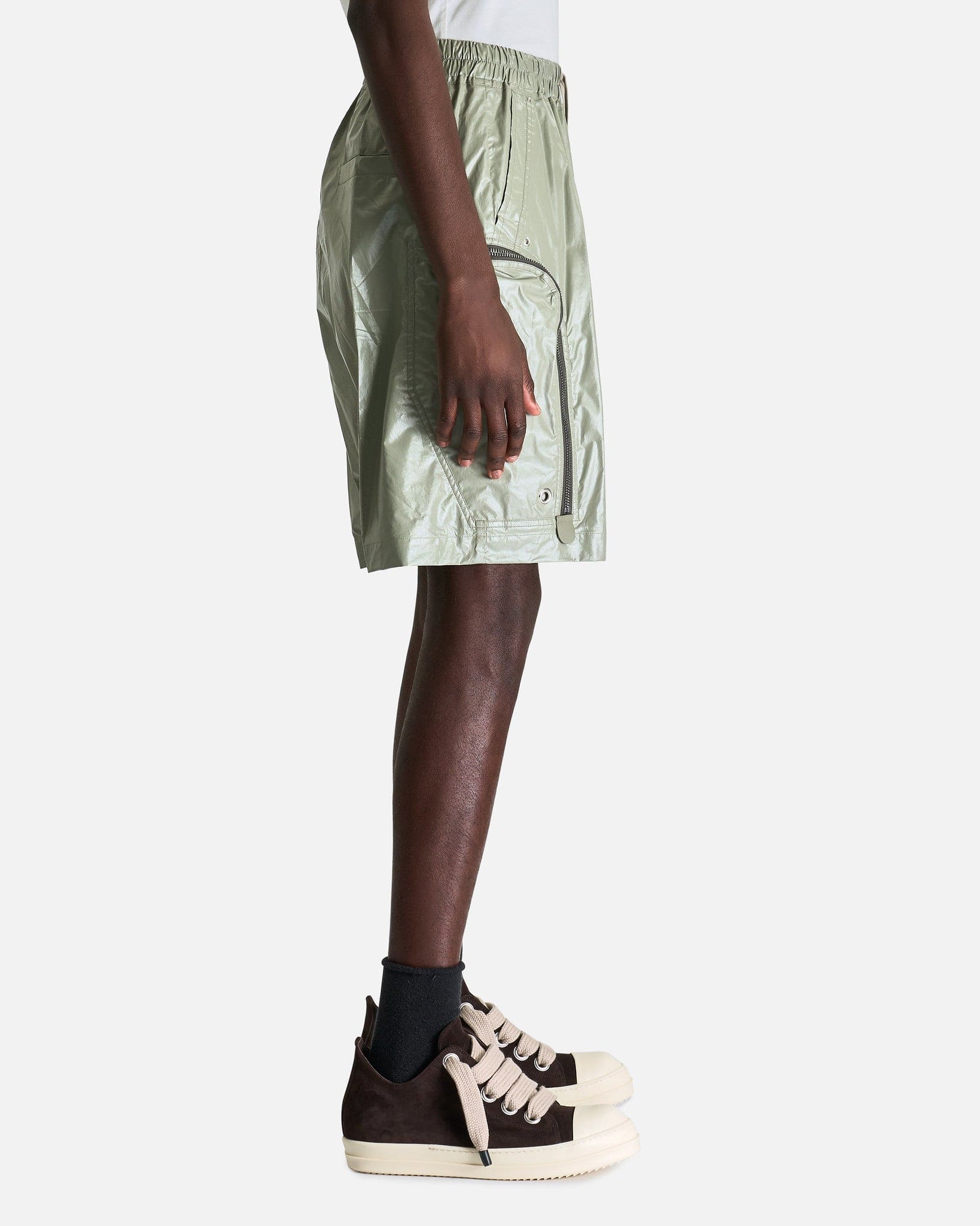 Оригінальна Bauhaus Bela Shorts In Celadon Rick owens – вид ззаду