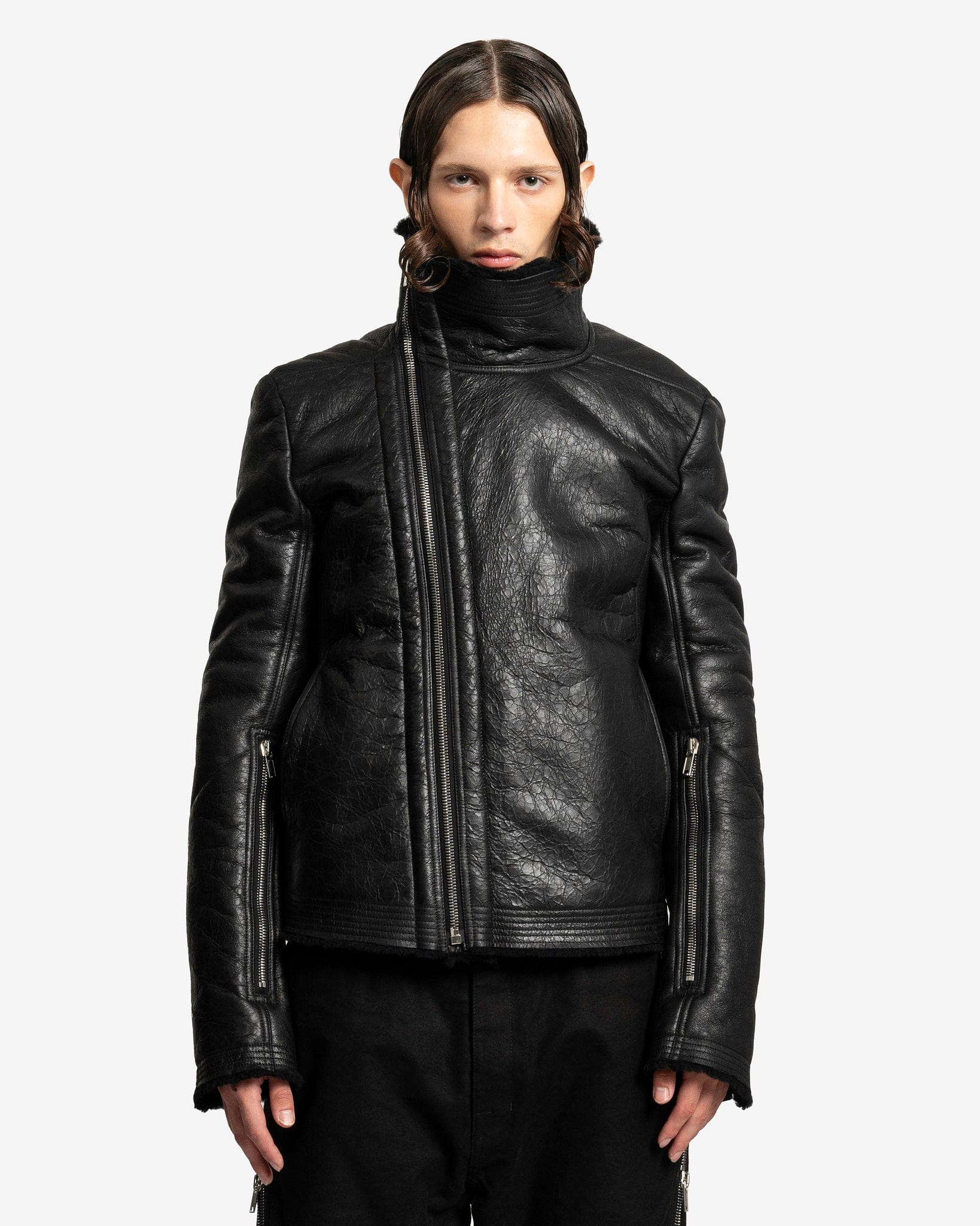 Оригінальна Bauhaus Jacket In Black Rick owens – боковий вид