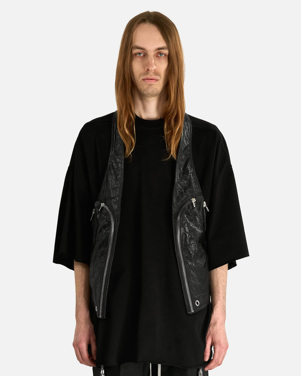 Оригінальна Bauhaus Vest In Black Rick owens – боковий вид