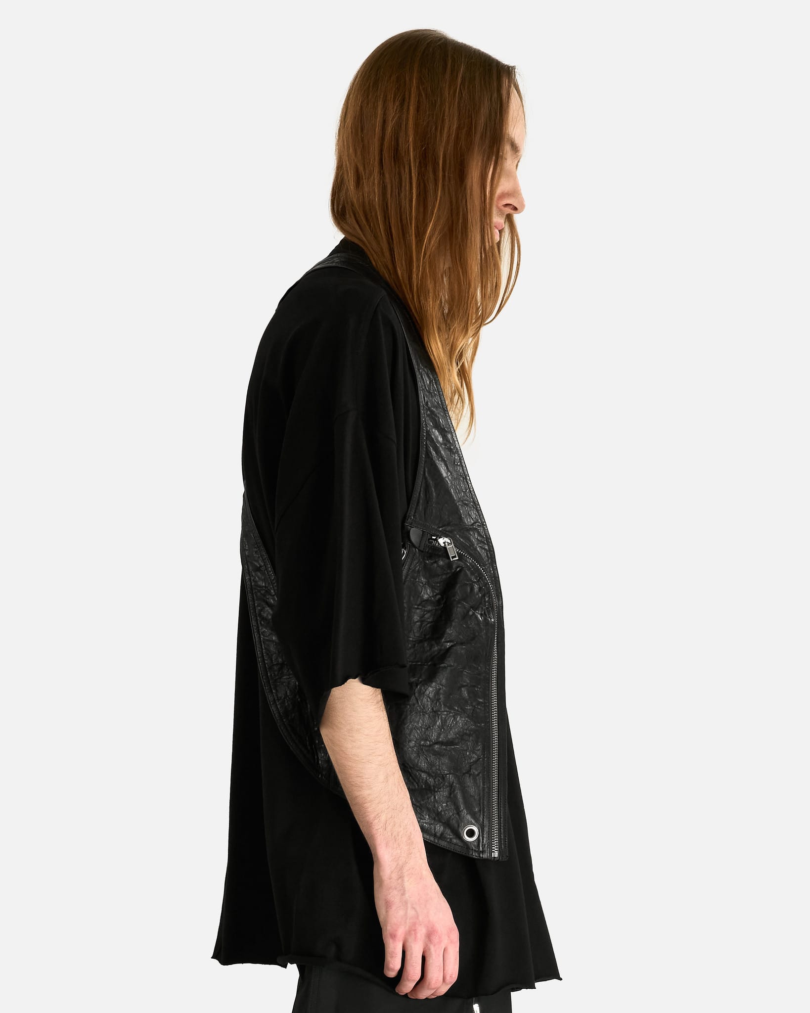 Оригінальна Bauhaus Vest In Black Rick owens – вид ззаду
