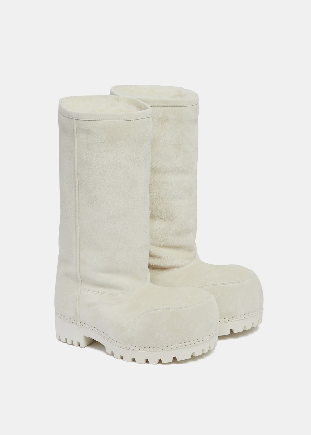 White Alaska Fur High Boots Balenciaga – Гарантія оригінальності – вид ззаду
