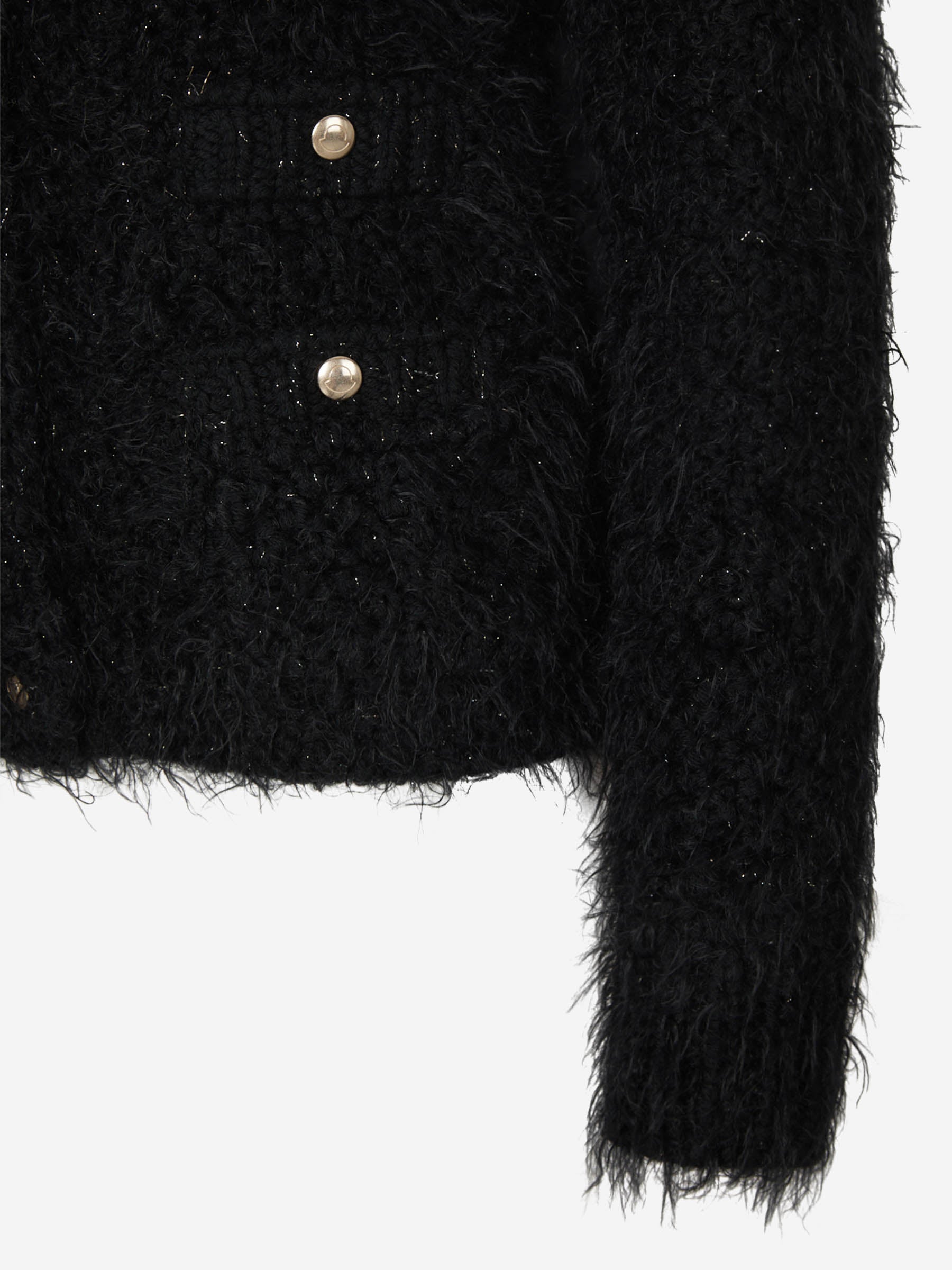 Оригінальна Quilted Wool Cardigan Moncler – збільшений вид - MONCLER