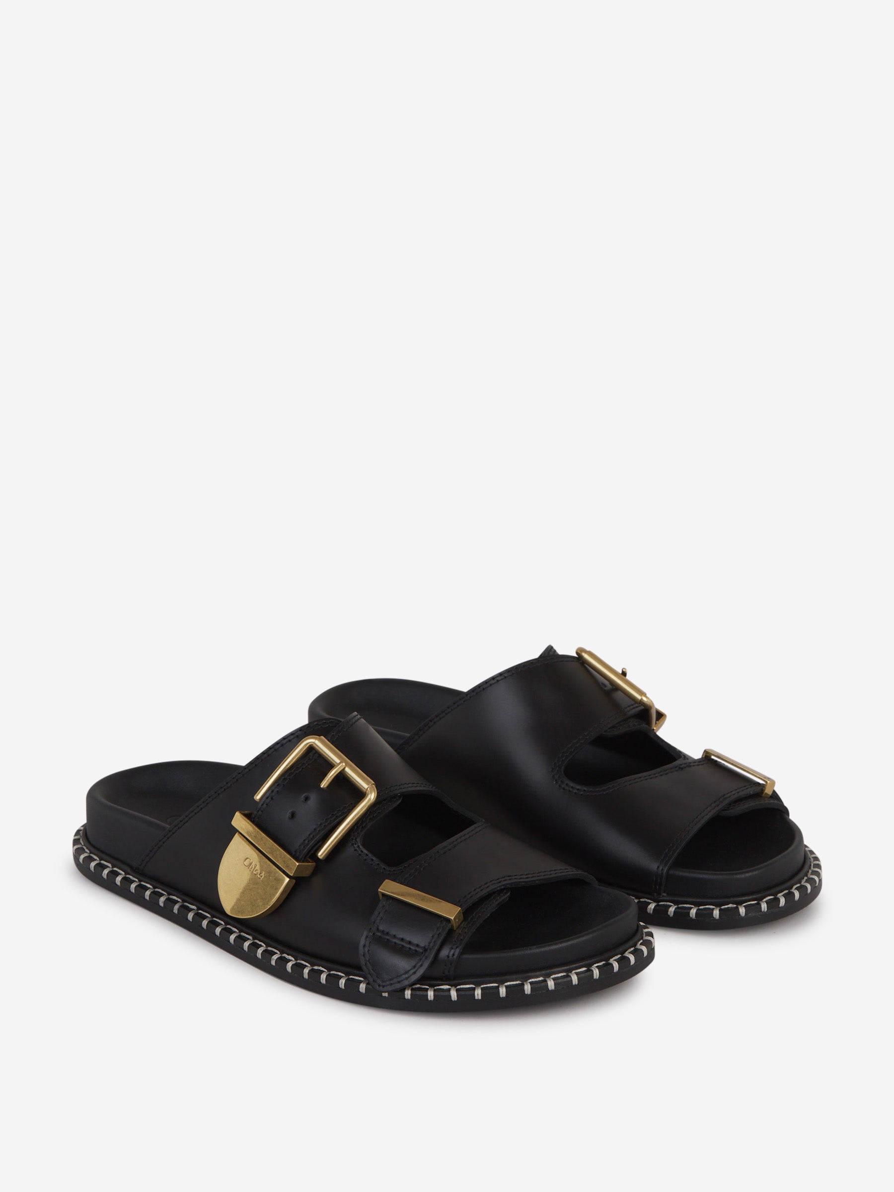 Buckles Leather Sandals Chloe – Гарантія оригінальності – вид ззаду