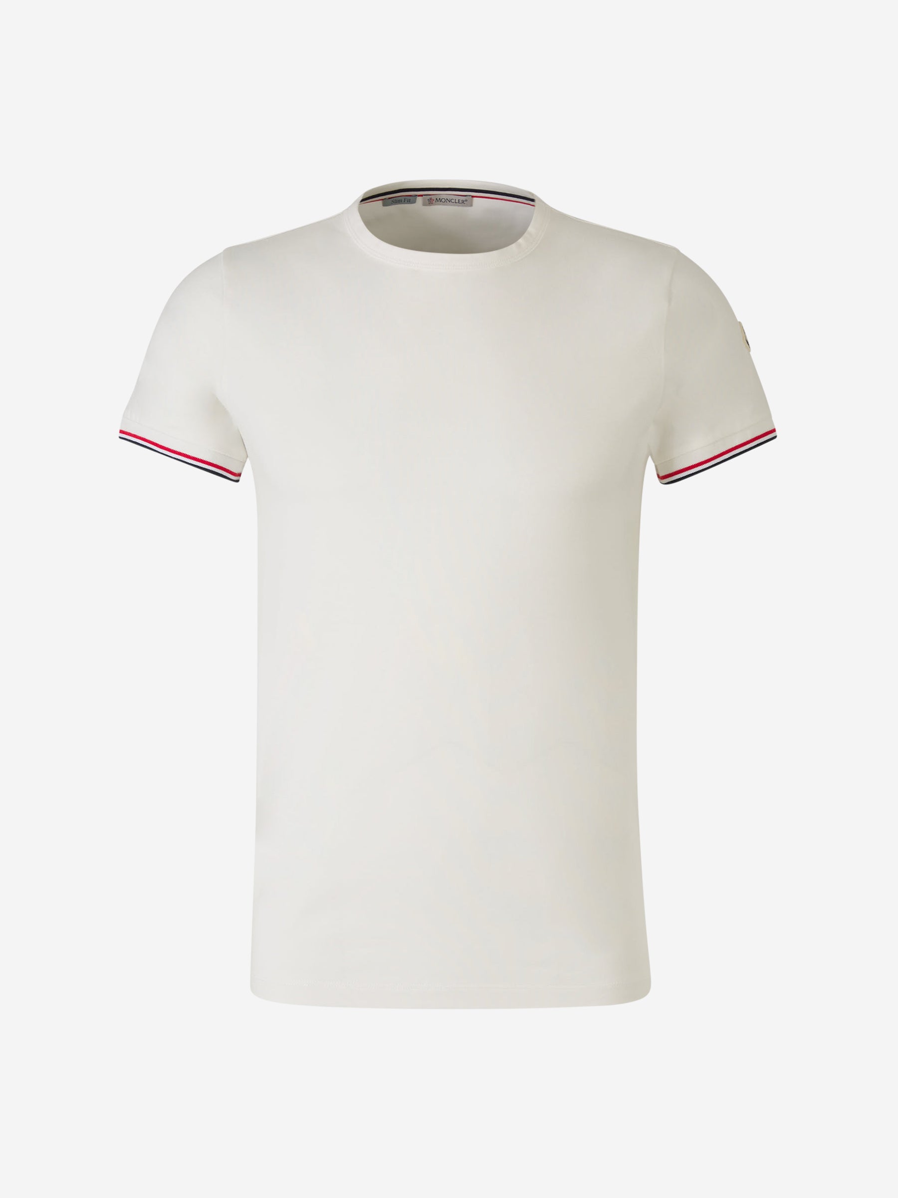 Striped Cotton T-Shirt Moncler – Гарантія оригінальності – боковий вид