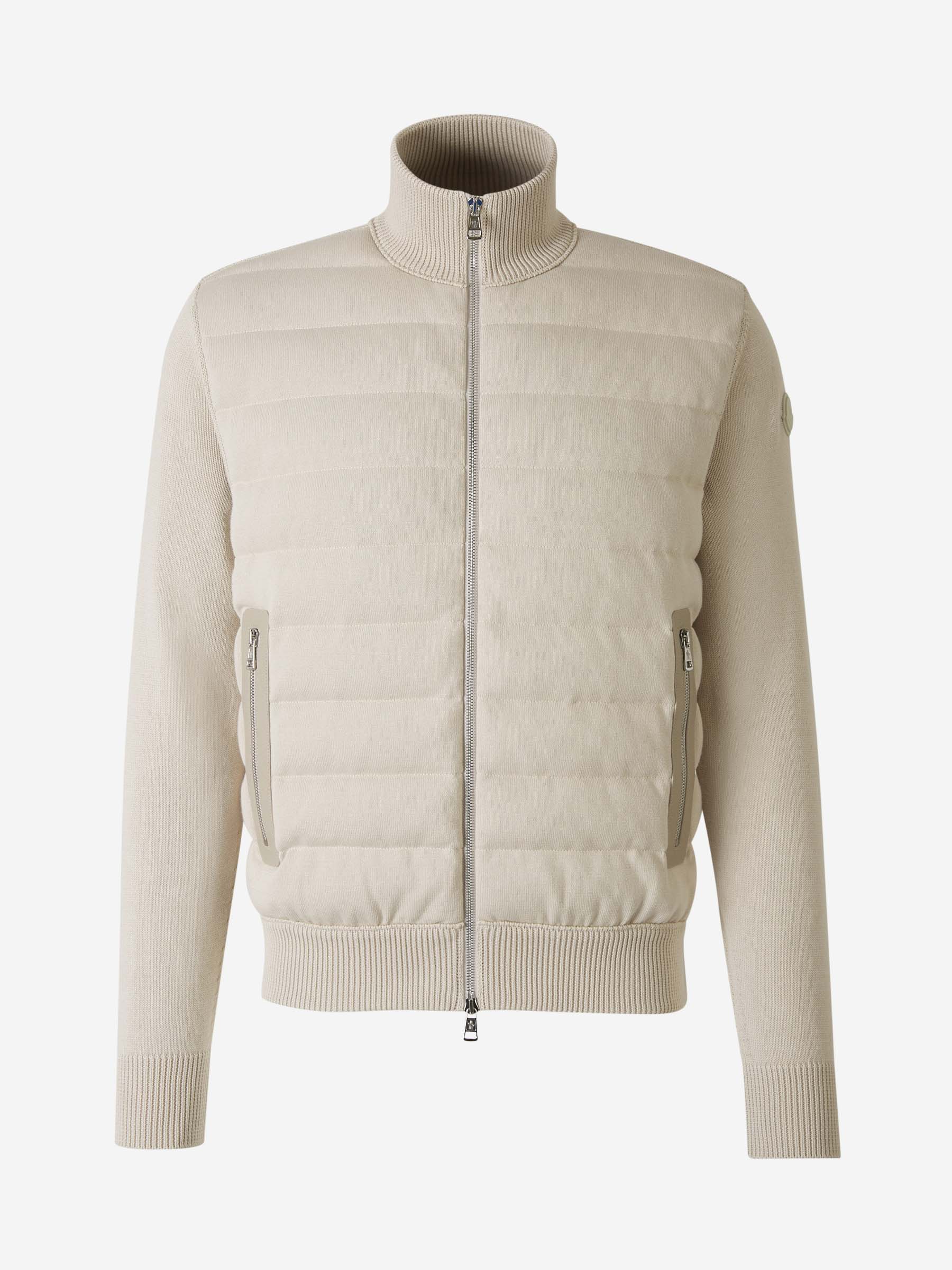 Оригінальна Zipper Knit Cardigan Moncler – боковий вид - MONCLER