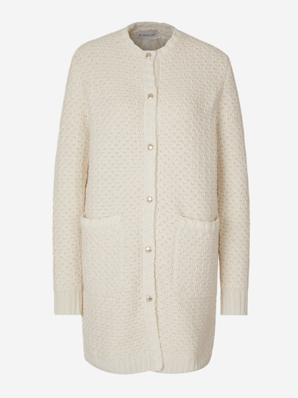 Logo Quilted Cardigan Moncler – Гарантія оригінальності – боковий вид