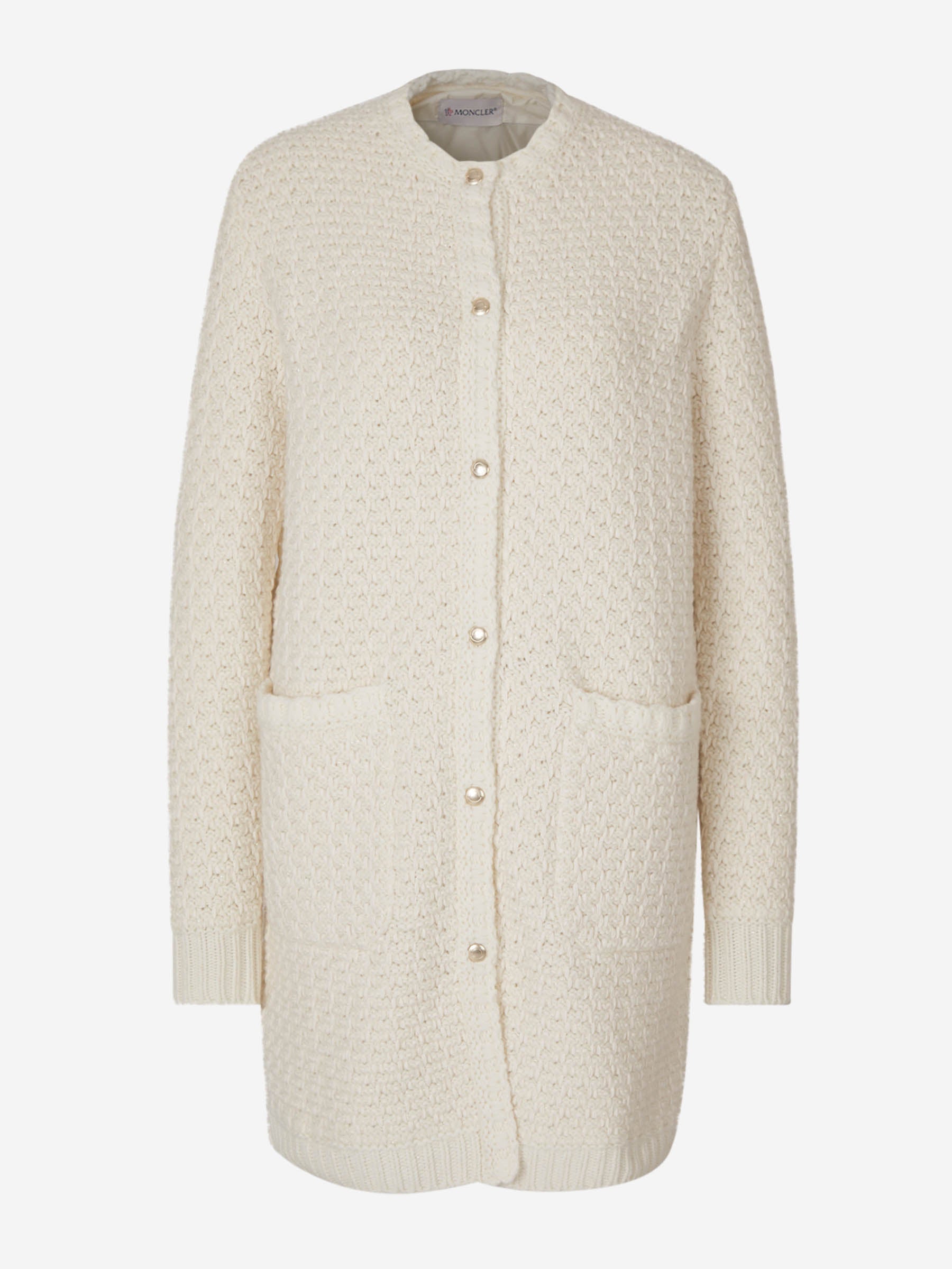 Logo Quilted Cardigan Moncler – Гарантія оригінальності – боковий вид - MONCLER