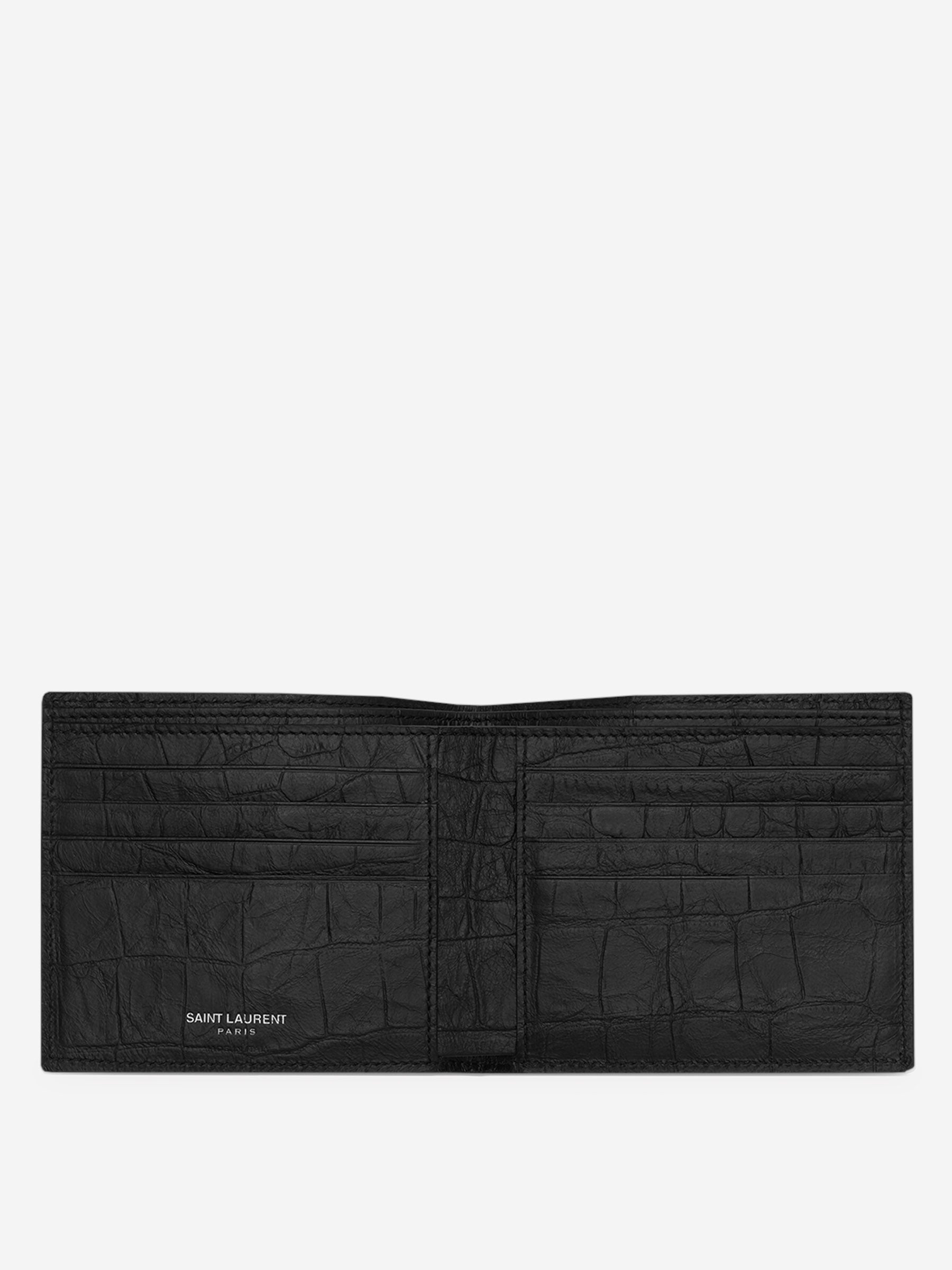 Оригінальна Leather Logo Wallet Saint laurent – вид ззаду