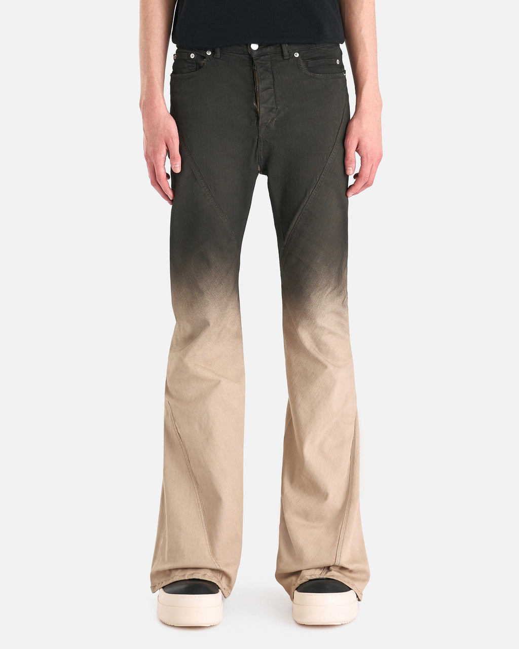 Оригінальна Bias Bootcut Denim In Black Pearl Degrade Rick owens – боковий вид
