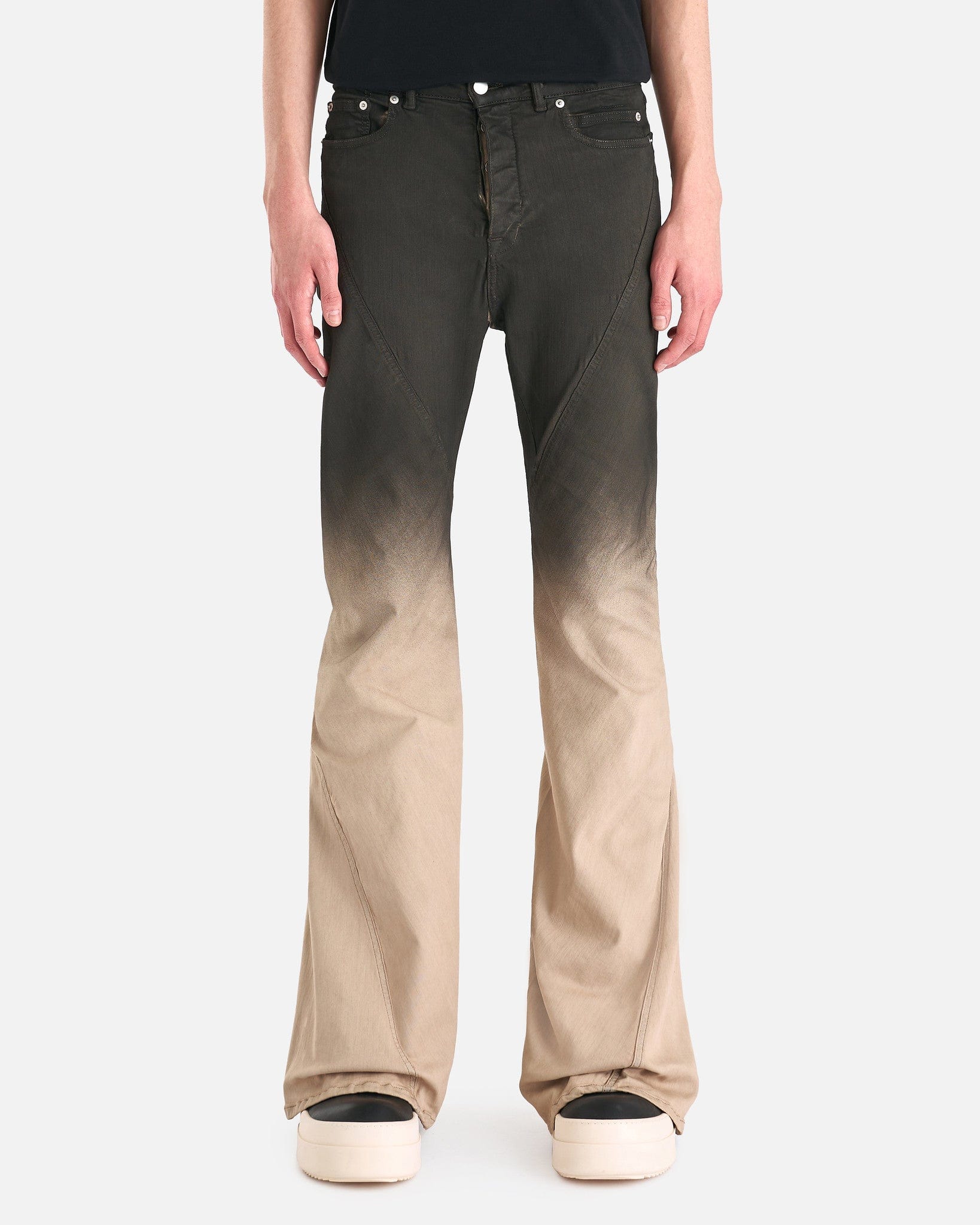 Оригінальна Bias Bootcut Denim In Black Pearl Degrade Rick owens – боковий вид