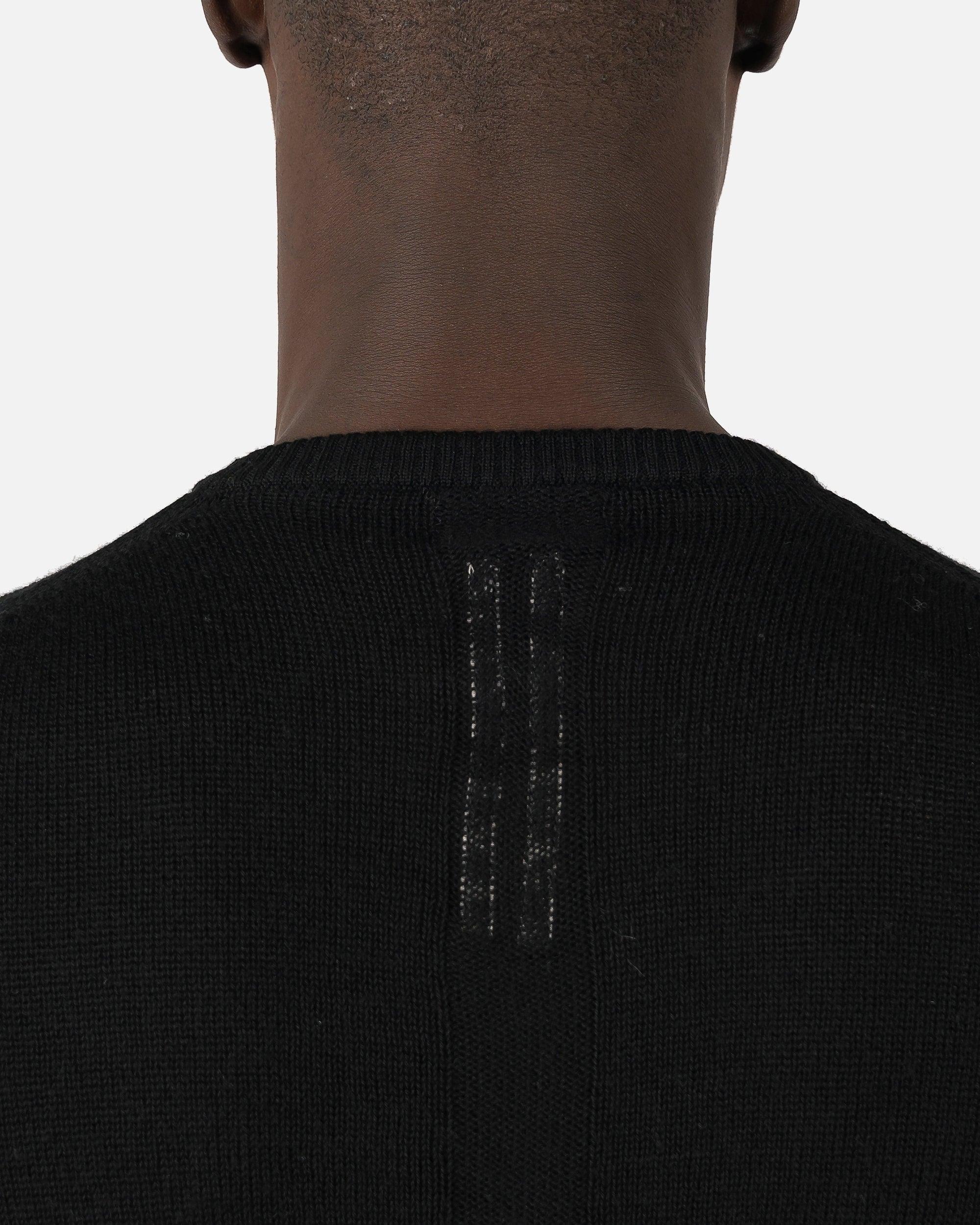 Biker Level Round Neck Sweater In Black Rick owens оригінал – Купити в Україні – вид 7 - RICK OWENS