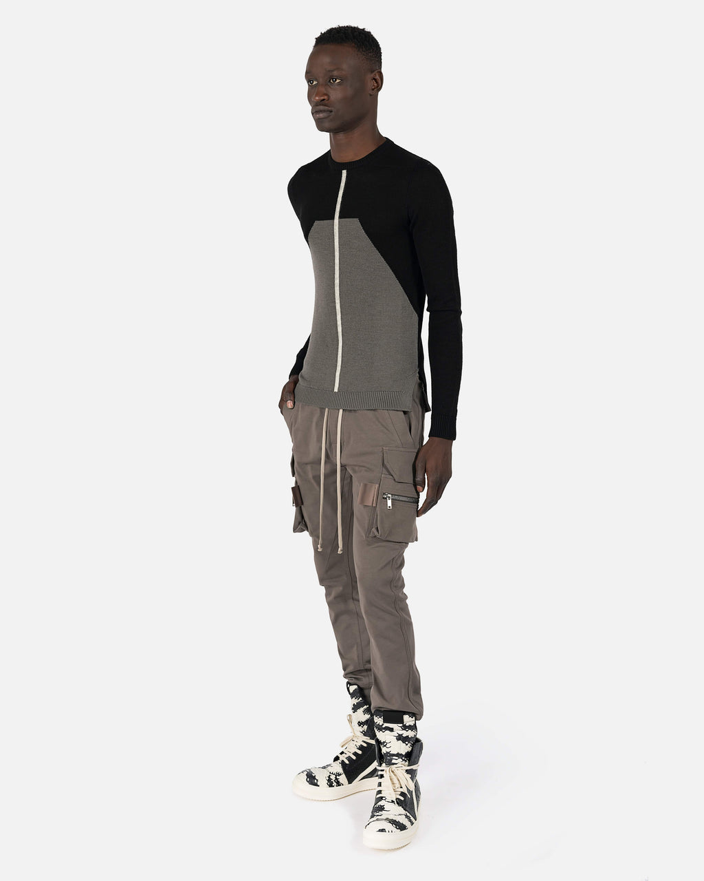 Biker Level Round Neck Sweater In Black Rick owens оригінал – Купити в Україні – вид 8