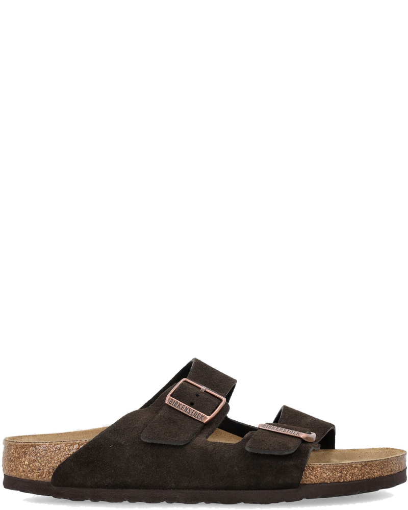 Оригінальна Arizona Suede Flat Sandals In Mocha Birkenstock