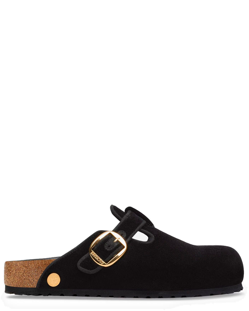 Оригінальна Boston Big Buckle Piping Rivet Logo In Black Velvet Birkenstock