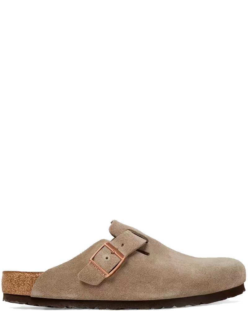 Boston Suede Taupe Soft Footbed Birkenstock – Гарантія оригінальності