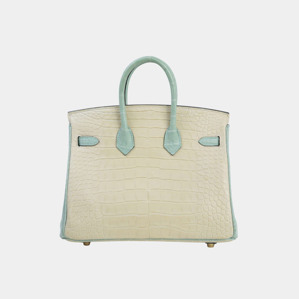 Birkin 25 Hss Matte Alligator Vanille Hermes оригінал – Купити в Україні – вид ззаду