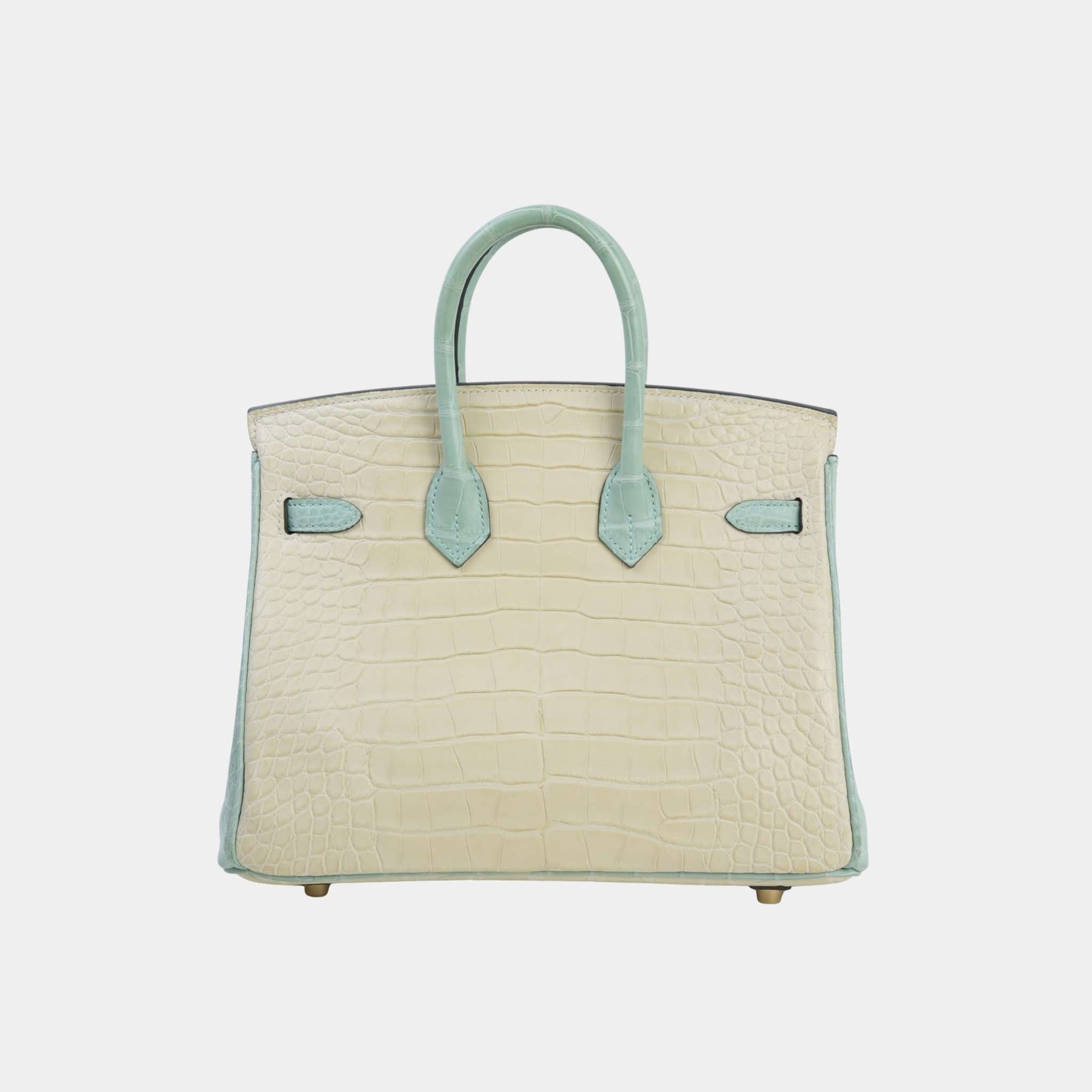 Birkin 25 Hss Matte Alligator Vanille Hermes оригінал – Купити в Україні – вид ззаду