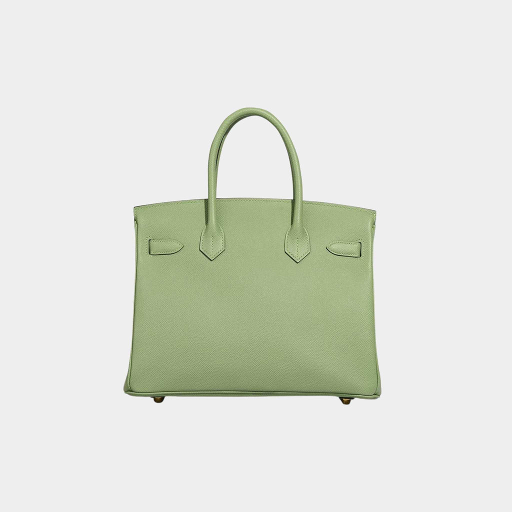 Оригінальна Birkin 30 Epsom Vert Criquet Ghw Hermes – вид ззаду