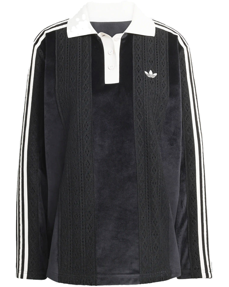 Оригінальна Black Winterised Long-Sleeved Crochet-Blend Soccer Jersey Adidas