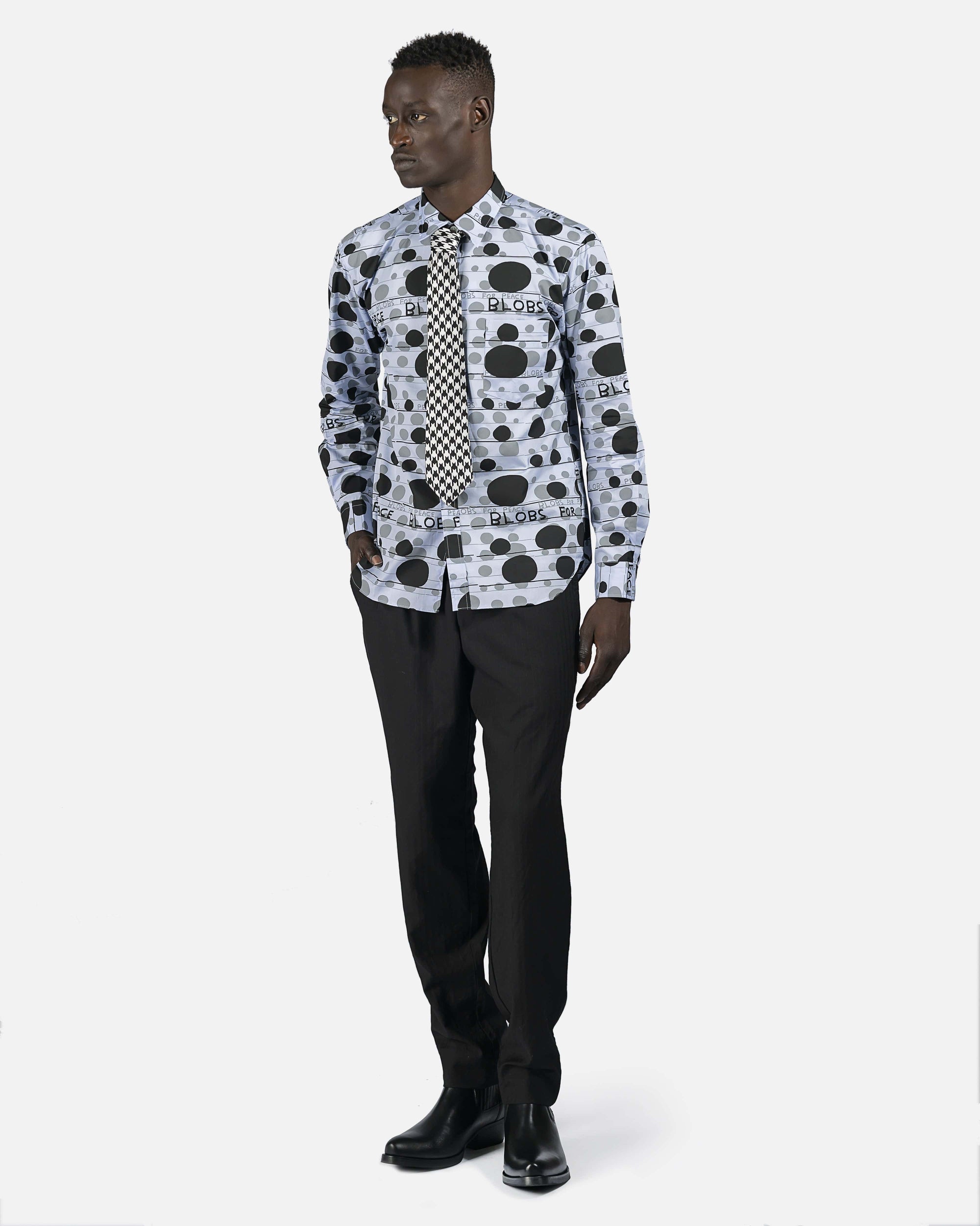 Оригінальна Blobs For Peace Button-Up In Pale Blue Comme des garcons – вид 7