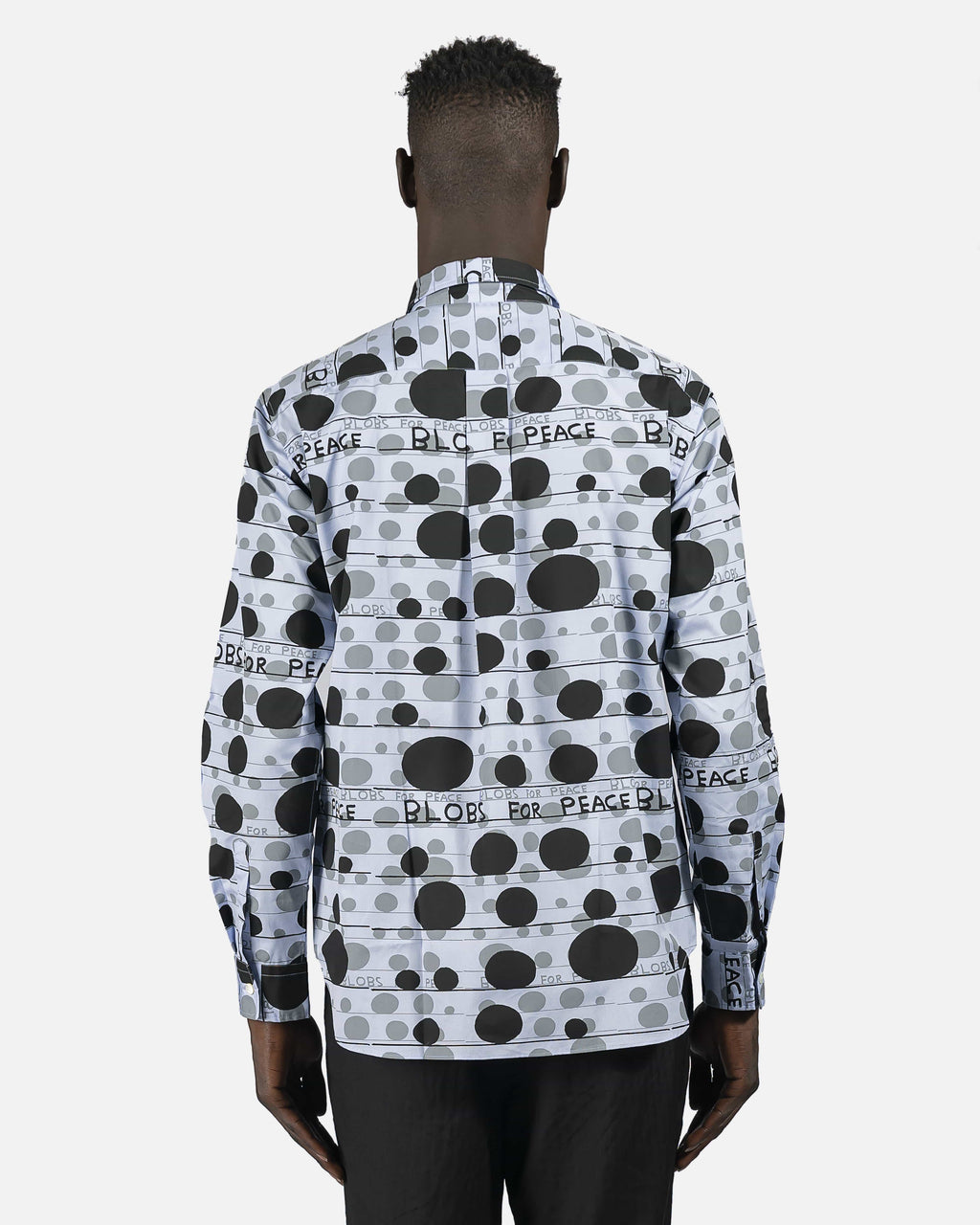 Оригінальна Blobs For Peace Button-Up In Pale Blue Comme des garcons – збільшений вид