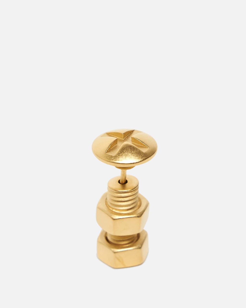 Bolt And Nut Screw Earring In Gold Maison margiela оригінал – Купити в Україні – вид ззаду