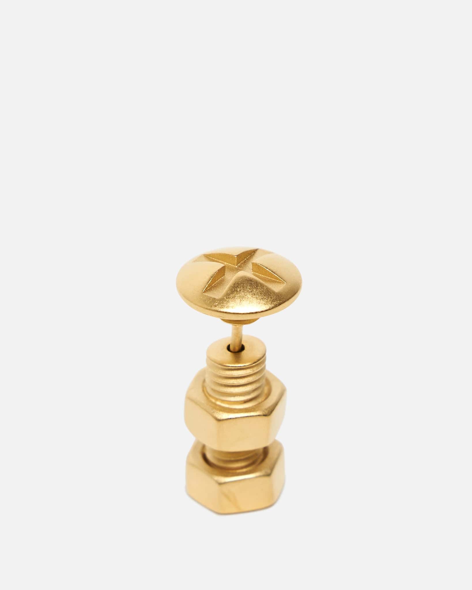 Bolt And Nut Screw Earring In Gold Maison margiela оригінал – Купити в Україні – вид ззаду