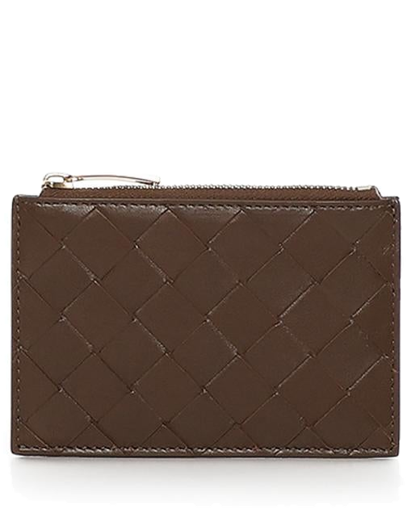 Оригінальна Portacarte Intrecciato Con Zip Bottega veneta