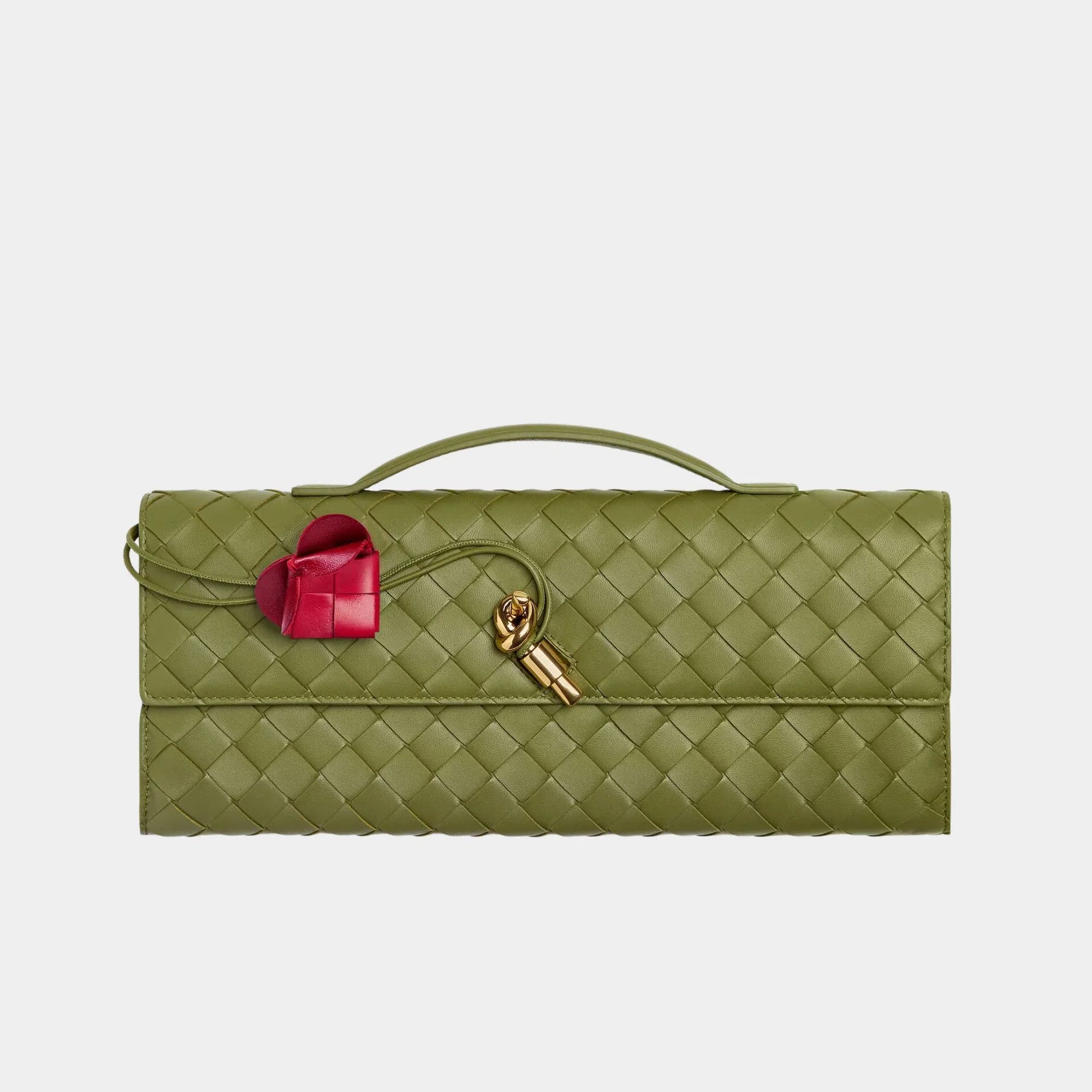 Оригінальна Andiamo Clutch Intrecciato Lambskin Leather Bottega veneta – боковий вид