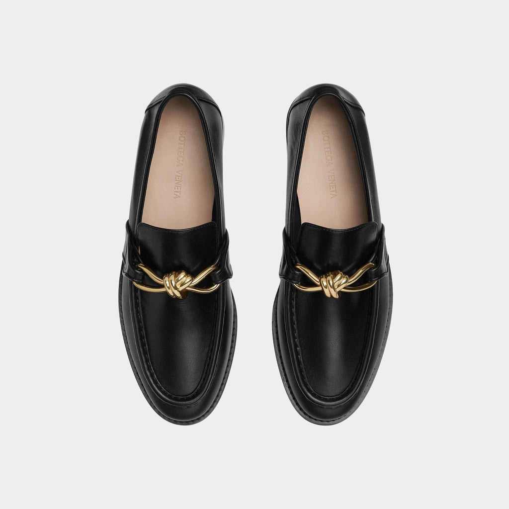 Astaire Loafer Soft Calfskin Metallic Knot Detail Bottega veneta – Гарантія оригінальності – вид ззаду