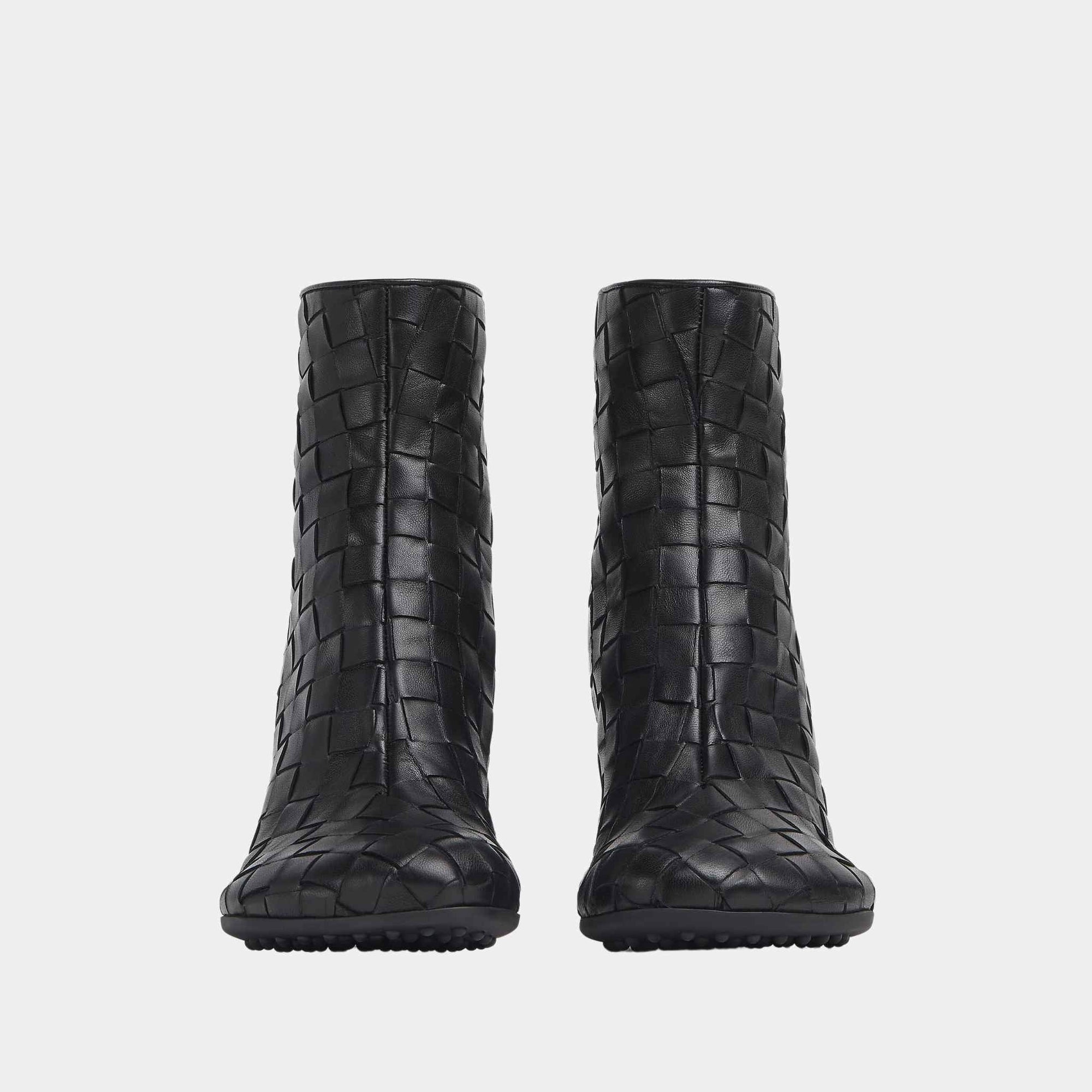 Atomic Ankle Boot Lambskin Intecciato Craftmanship Bottega veneta оригінал – Купити в Україні – вид ззаду