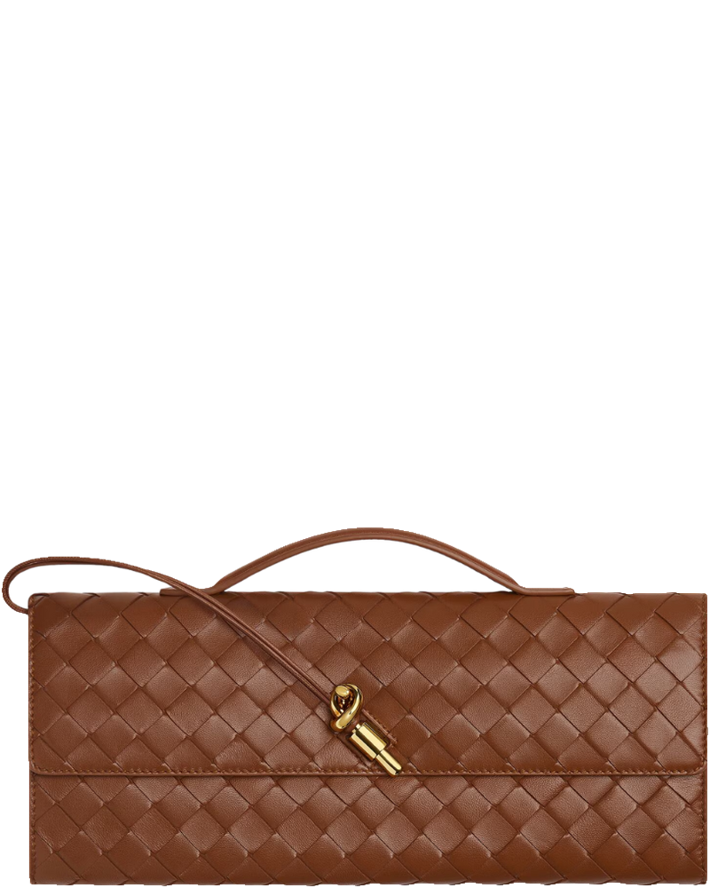 Andiamo Intrecciato Leather Clutch Bag Bottega veneta оригінал – Купити в Україні