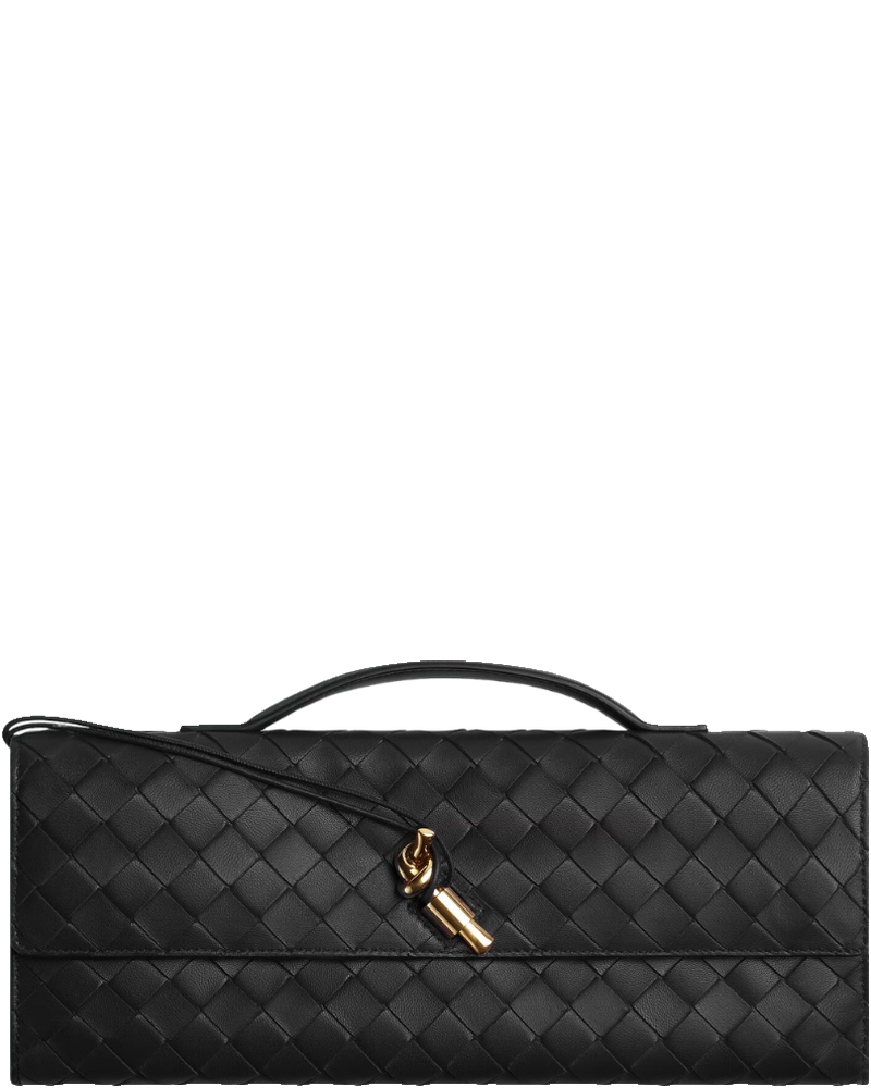 Andiamo Intrecciato Leather Clutch Bag Bottega veneta оригінал – Купити в Україні
