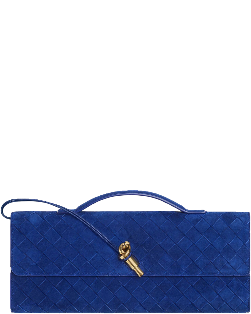 Andiamo Intrecciato Suede Leather Clutch Bag Bottega veneta – Гарантія оригінальності