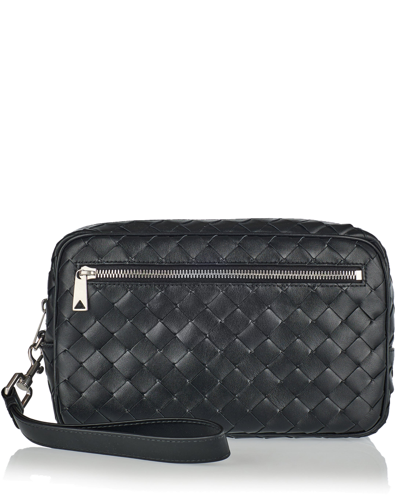Оригінальна Intrecciato Pouch With Wristlet Bottega veneta