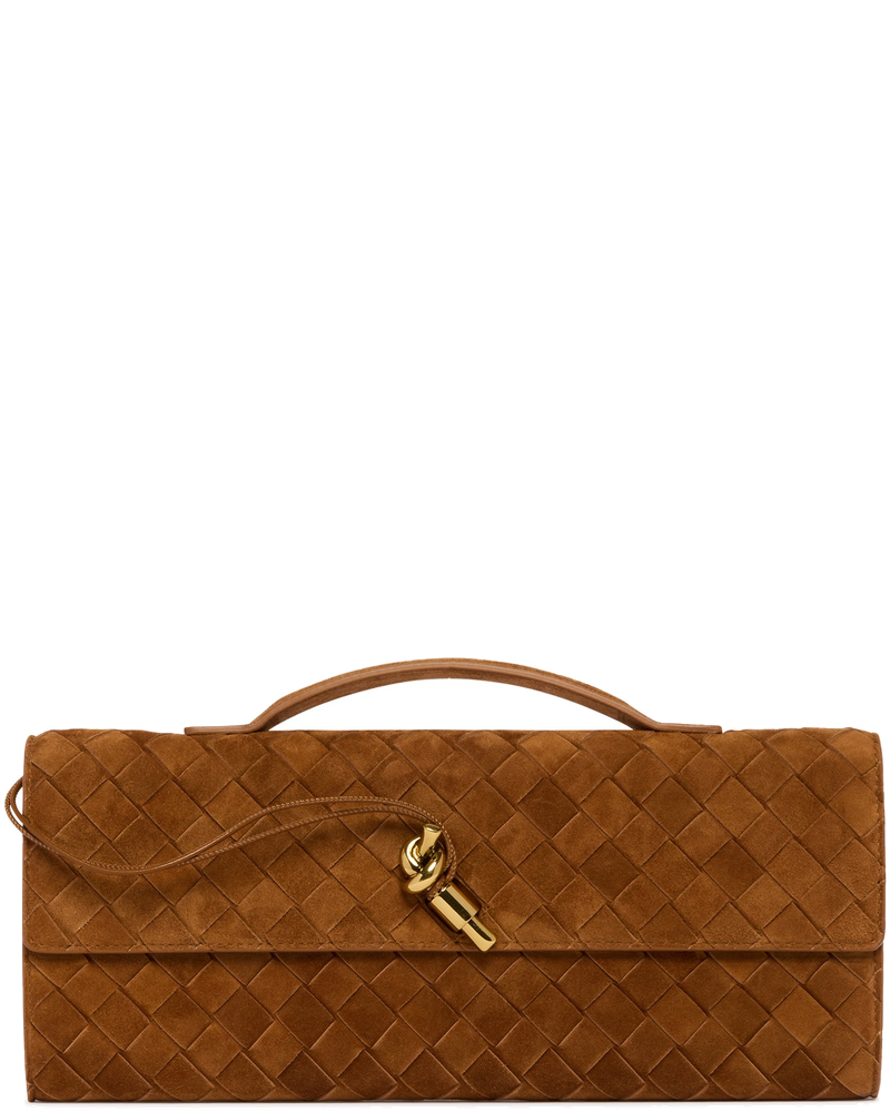 Brown Suede Andiamo Clutch Bottega veneta – Гарантія оригінальності