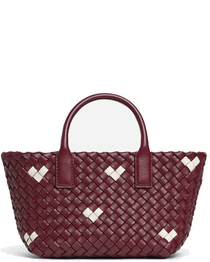 Mini Cabat Intreccio Leather Tote Bag Barolo White Bottega veneta оригінал – Купити в Україні