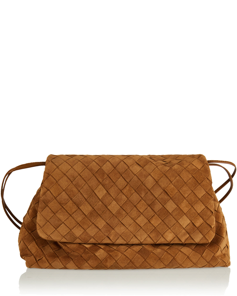 Оригінальна Giorno Intrecciato Suede Dustbag Pouch Bottega veneta