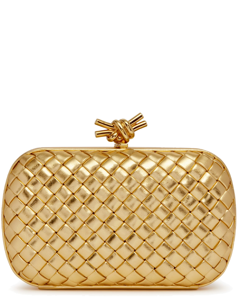 Оригінальна Gold Leather Knot Clutch Bottega veneta