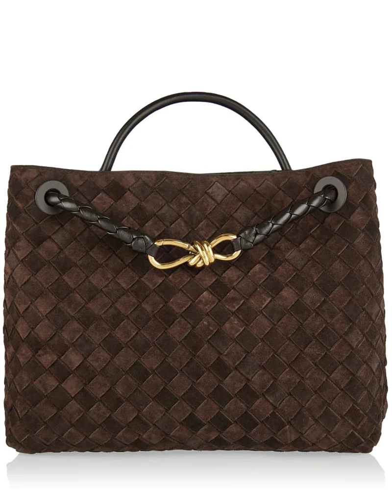 Оригінальна Andiamo Intrecciato Leather Tote Bag Bottega veneta