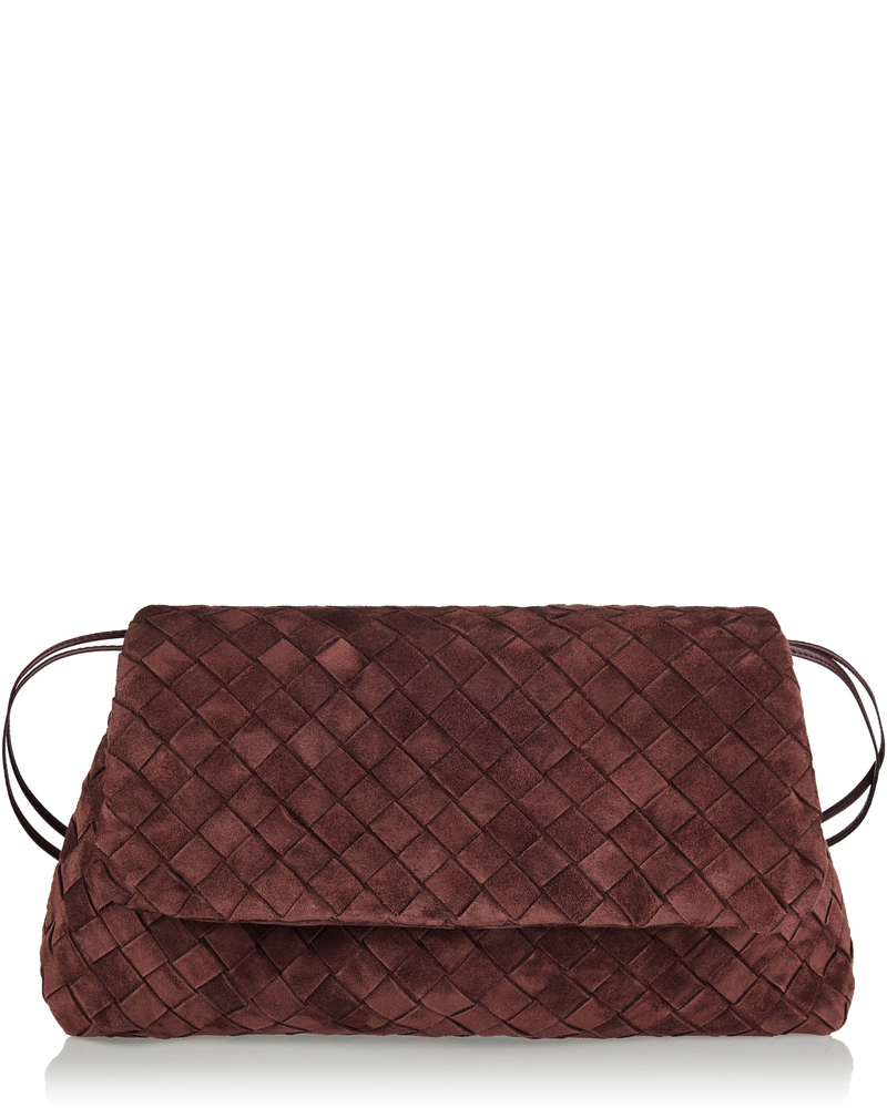 Giorno Intrecciato Suede Pouch Bottega veneta оригінал – Купити в Україні