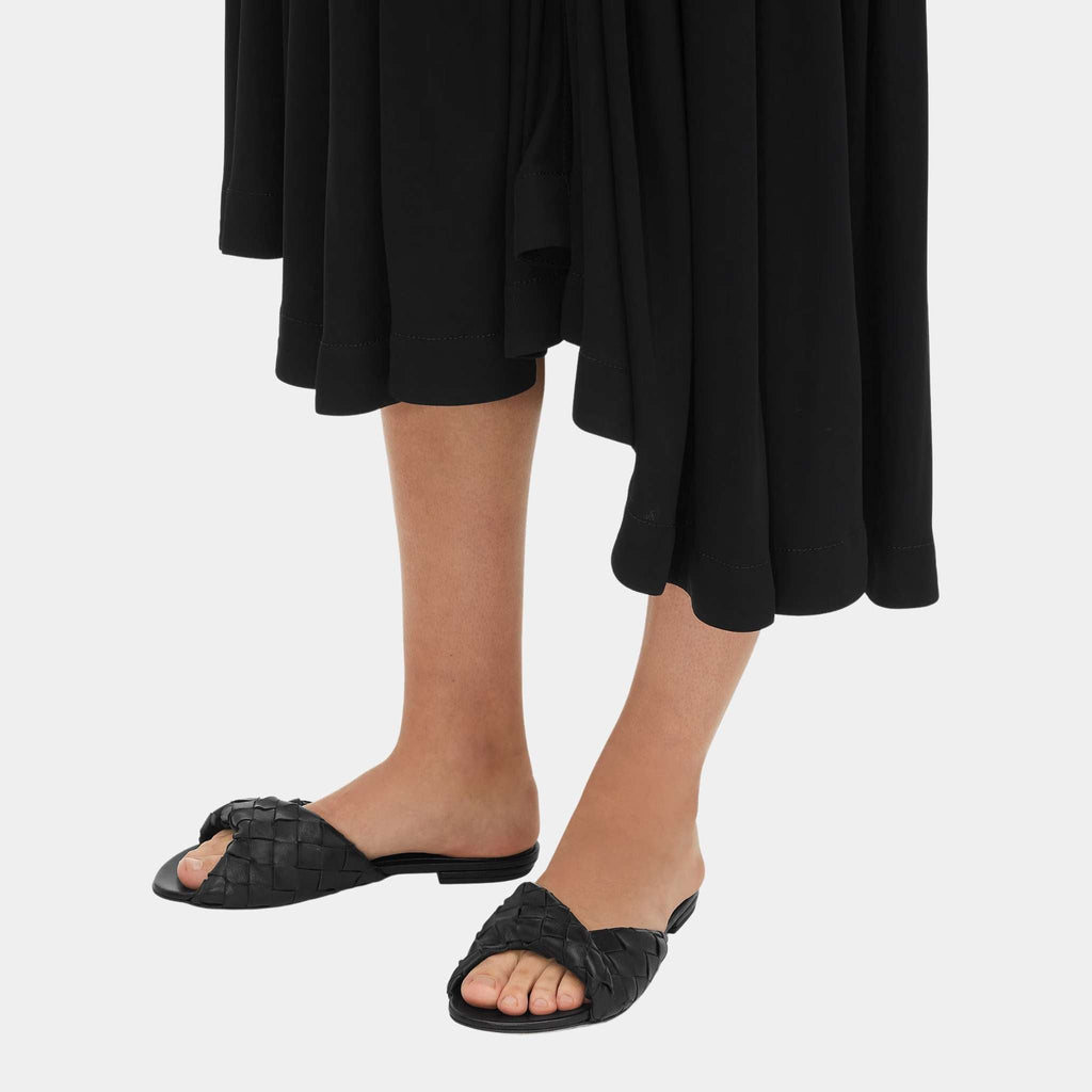 Blink Flat Mule Folded Detail In Intrecciato Leather Bottega veneta – Гарантія оригінальності – детальний вид