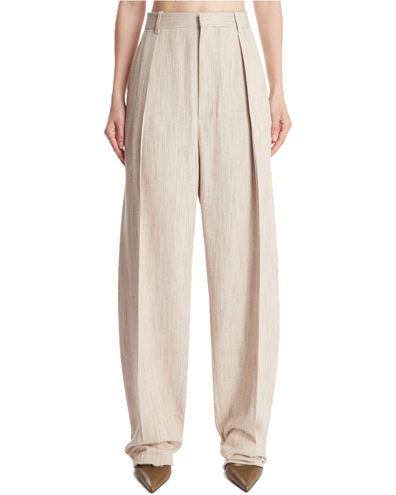 Beige Silk And Viscose Pants Bottega veneta оригінал – Купити в Україні