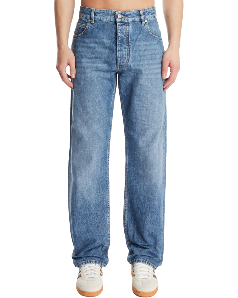 Blue Vintage Straight-Leg Jeans Bottega veneta – Гарантія оригінальності