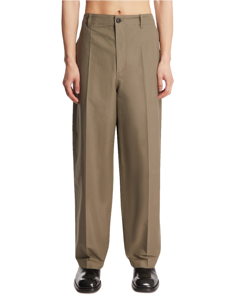 Оригінальна Gray Compact Cotton Trousers Bottega veneta