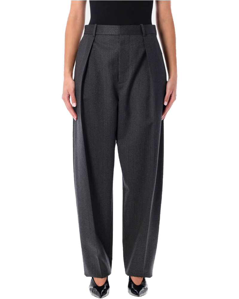 Grey Moiré Wool Pleated Trousers Bottega veneta оригінал – Купити в Україні